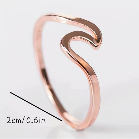 ROSEGOLD WAVE RING SIZE 9 - Picture 3 of 4